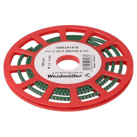 Markere PVC verde pentru marcaj 1,3-3mm, temperatura -30 până la +80°C | Electronic-mag.ro | Componente Electronice