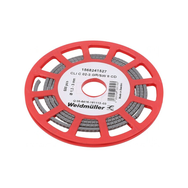 Markere Marcaj PVC gri 1,3÷3mm -30÷80°C 8 bucati | Electronic-mag.ro | Componente Electronice