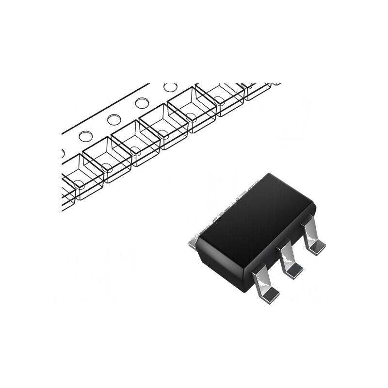 Tranzistor NPN bipolar BRT 50V 0,1A 150mW SC88A SOT353 x2 | Electronic-mag.ro | Componente Electronice