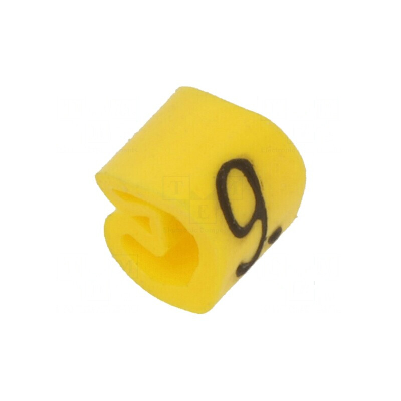 Markere Marcaj PVC Galben 9 1,3÷3mm -30÷80°C | Electronic-mag.ro | Componente Electronice