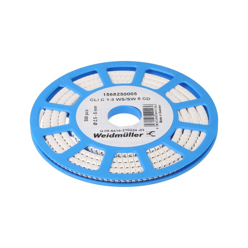 Markere Marcaj PVC Albă 5mm -30÷80°C | Electronic-mag.ro | Componente Electronice