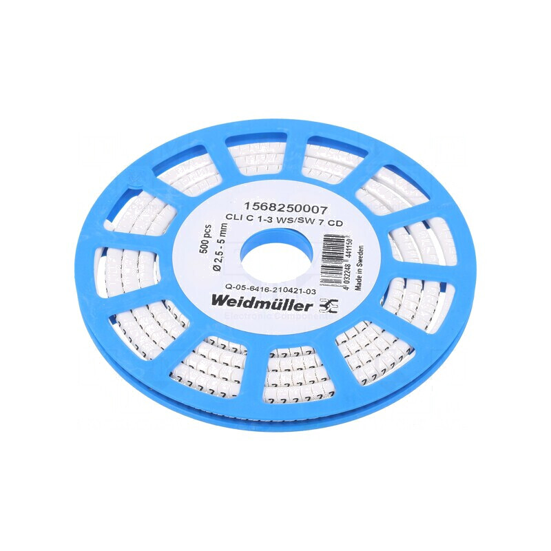 Markere Marcaj PVC Alb 7mm 2,5÷5mm Temperatura -30÷80°C | Electronic-mag.ro | Componente Electronice