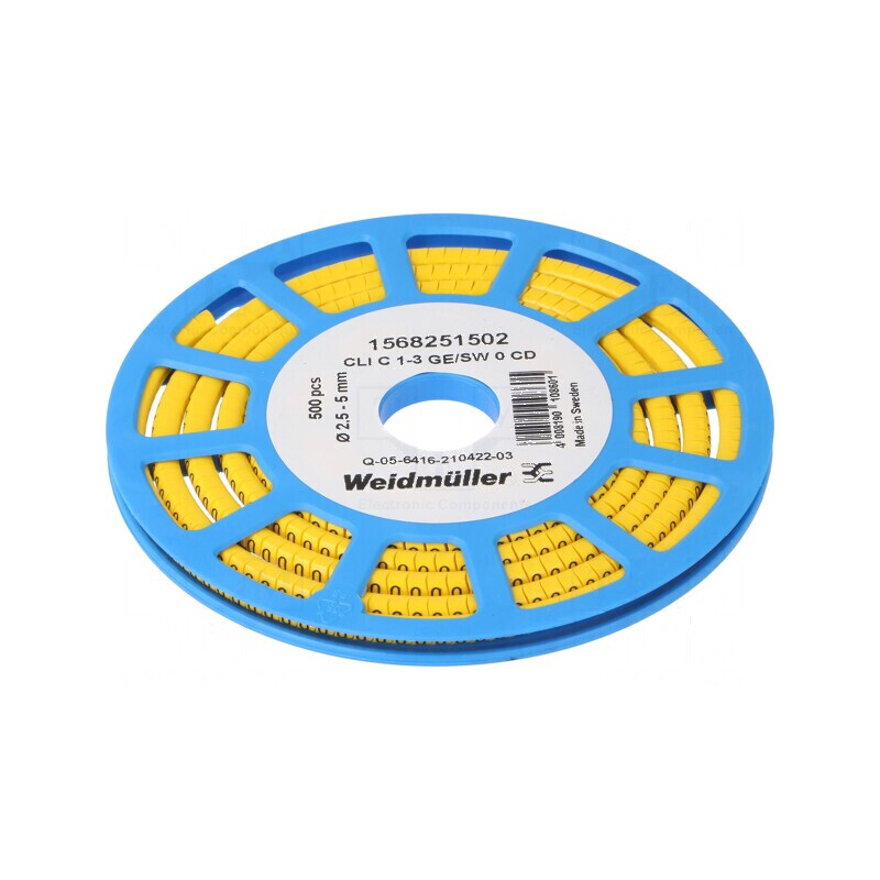 Markere Marcaj PVC Galben 0-5mm -30÷80°C | Electronic-mag.ro | Componente Electronice