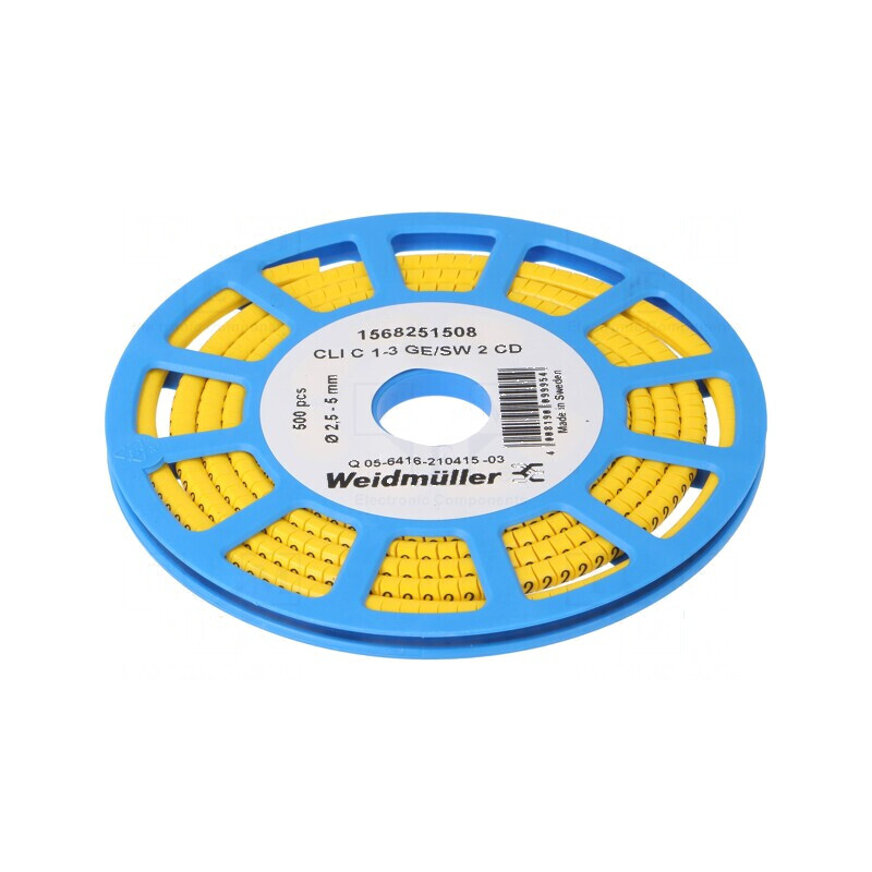 Markere Marcaj PVC galben 2-5mm -30÷80°C | Electronic-mag.ro | Componente Electronice