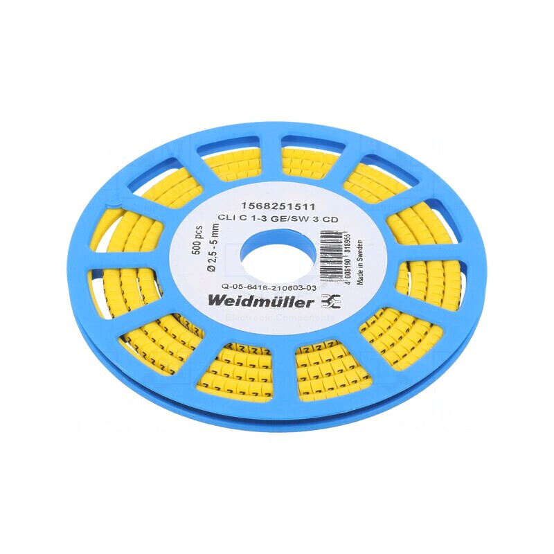 Markere Marcaj PVC galbenă 3 2,5÷5mm -30÷80°C | Electronic-mag.ro | Componente Electronice Markere Marcaj PVC galbenă 3 2,5÷5mm -30÷80°C | Electronic-mag.ro | Componente Electronice