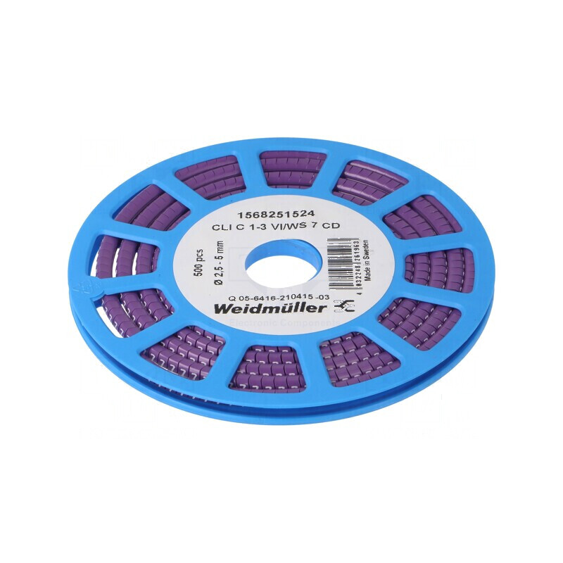 Markere Marcaj PVC Violet 7 2,5÷5mm -30÷80°C | Electronic-mag.ro | Componente Electronice