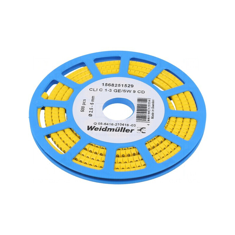 Markere Marcaj PVC galben 9 2,5÷5mm -30÷80°C | Electronic-mag.ro | Componente Electronice