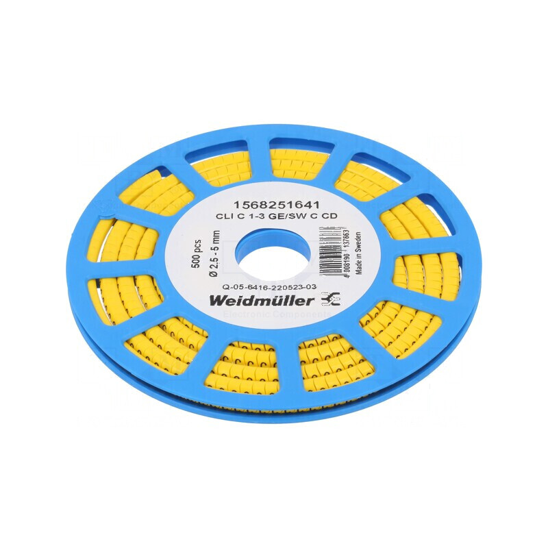 Markere Marcaj PVC Galben 2,5-5mm 30-80°C | Electronic-mag.ro | Componente Electronice