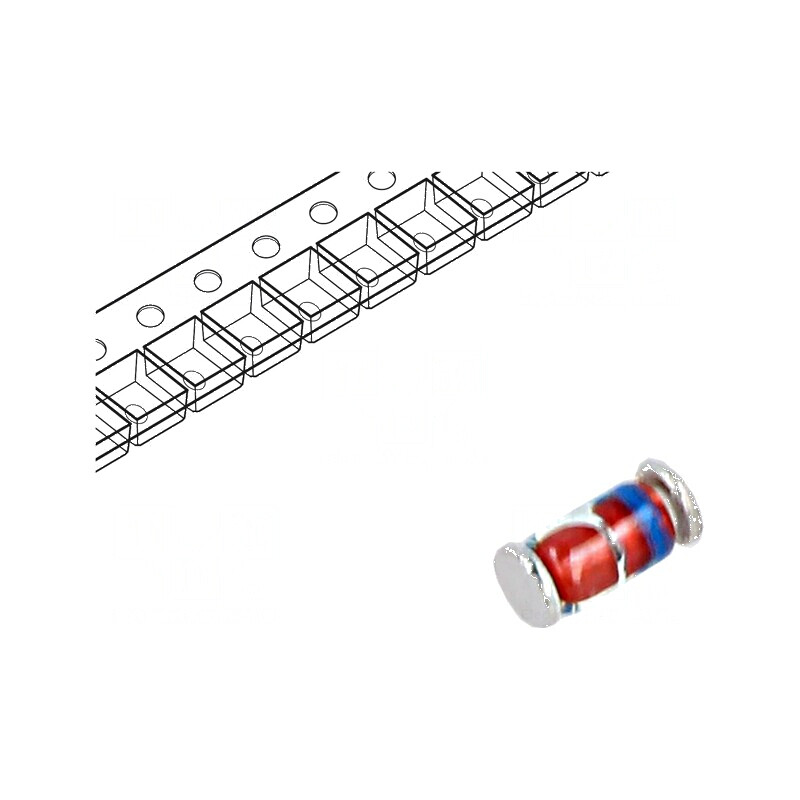 Diodă Zener 1W 5,1V 185mA SMD MELF glass ZMY | Electronic-mag.ro | Componente Electronice
