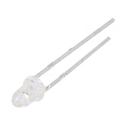 LED 3mm portocalie 188mcd 25° convex 2,4VDC | Electronic-mag.ro | Componente Electronice