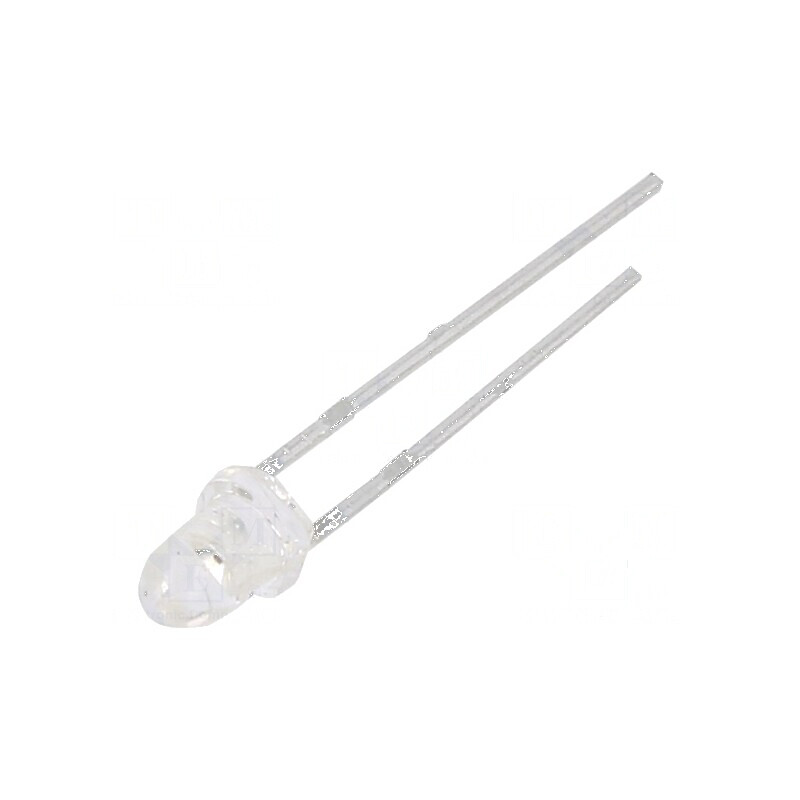 LED 3mm portocalie 188mcd 25° convex 2,4VDC | Electronic-mag.ro | Componente Electronice