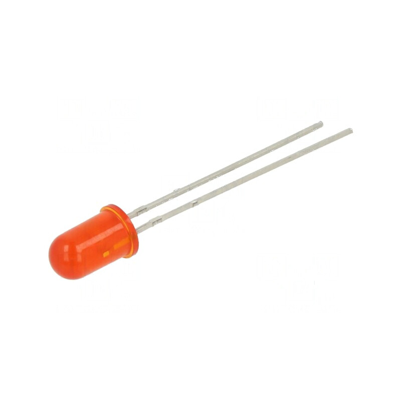 LED 5mm roșie 250mcd 40° convex | Electronic-mag.ro | Componente Electronice