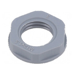 Piuliță M12 poliamidă 18mm gri - filet metric, pas 1,5 | Electronic-mag.ro | Componente Electronice