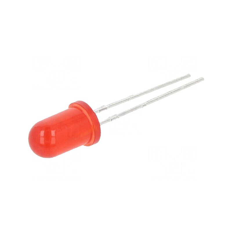 LED 5mm roșie 400mcd 30° convex | Electronic-mag.ro | Componente Electronice