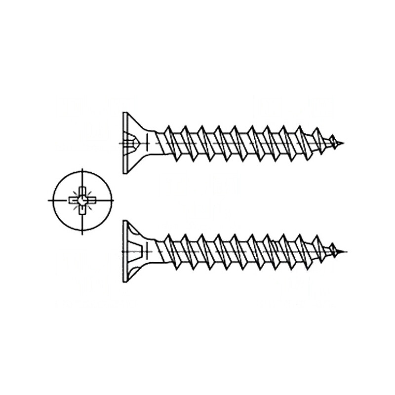 Şurub pentru plăci PAL 4x40mm PZ2 îngropat din oţel | Electronic-mag.ro | Componente Electronice