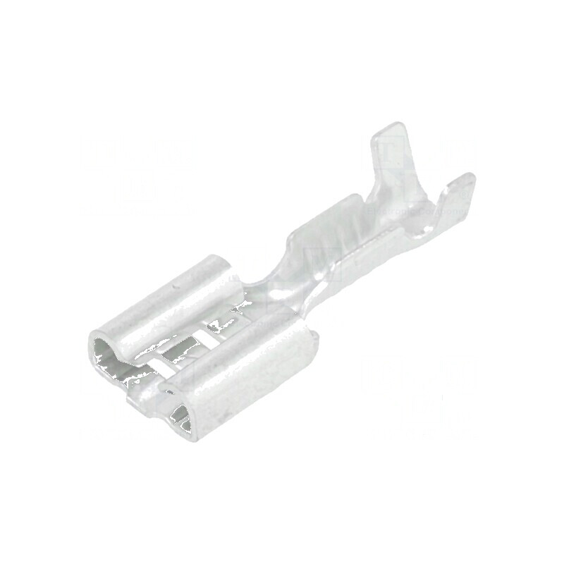 Terminal plat 6,3mm mamă 0,5÷1mm2 crimpat pe cablu | Electronic-mag.ro | Componente Electronice