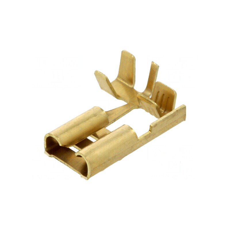 Terminal plat 6,3mm mamă 0,5-1mm2 crimpat pe cablu | Electronic-mag.ro | Componente Electronice