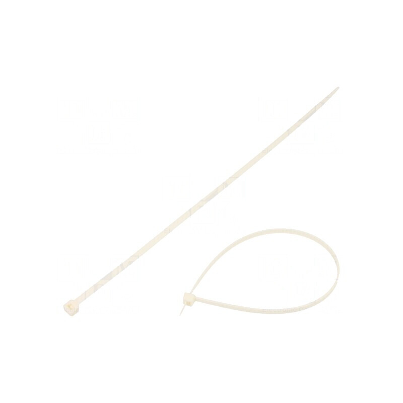 Colier de strângere poliamidă 300mm 4,8mm 230N albă | Electronic-mag.ro | Componente Electronice