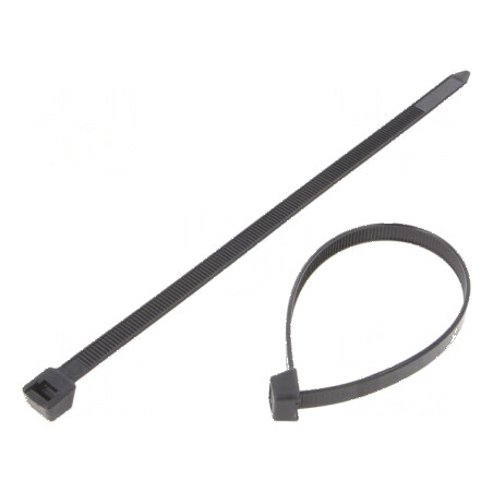 Colier de strângere poliamidă 200mm negru 550N | Electronic-mag.ro | Componente Electronice