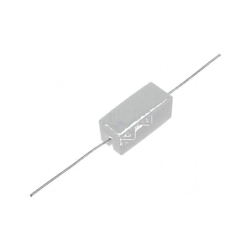Rezistor putere ciment THT 7,5kΩ 5W ±5% 9,5x9,5x22mm | Electronic-mag.ro | Componente Electronice