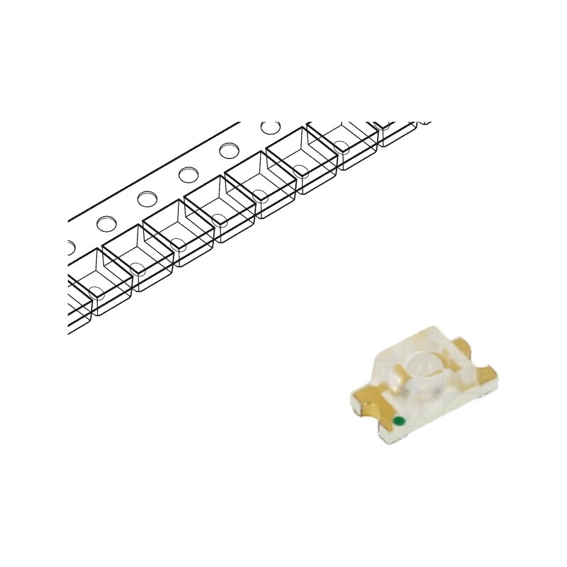 LED SMD 1206 galben 3,2x1,6x1,4mm 20mA λd: 586-594nm | Electronic-mag.ro | Componente Electronice