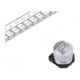 Condensator electrolitic SMD 22uF 50V ±20% -55÷105°C 2000h | Electronic-mag.ro | Componente Electronice