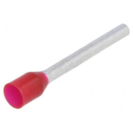 Vârf tub capăt izolat cupru 1,5mm2 18mm roşu cositorit | Electronic-mag.ro | Componente Electronice
