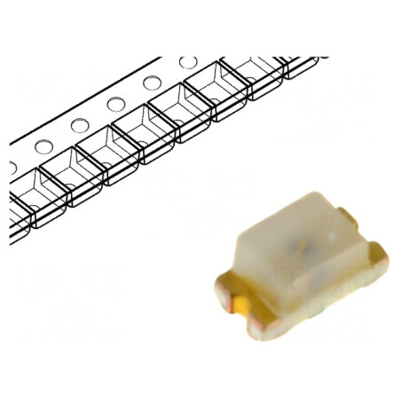 LED SMD 0603 Verde 4,5-15mcd 1,6x0,8x0,8mm 170° 20mA 52mW | Electronic-mag.ro | Componente Electronice