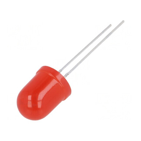 LED 10mm roșie 30-45mcd 180° convex | Electronic-mag.ro | Componente Electronice