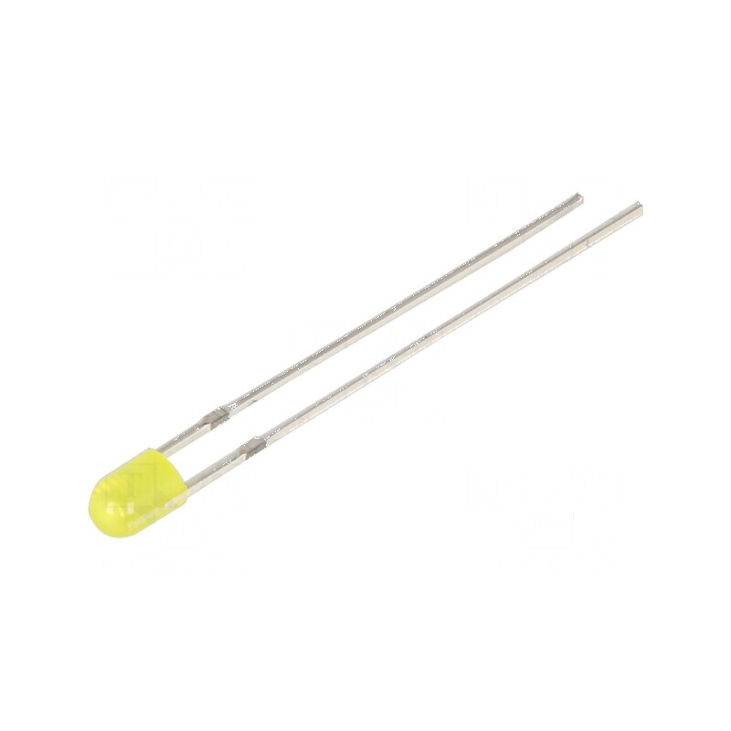 LED galben 3mm 120÷150mcd 120° convex 78mW | Electronic-mag.ro | Componente Electronice