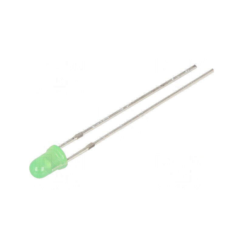 LED 3mm galben-verde 150-220mcd 40° convex | Electronic-mag.ro | Componente Electronice