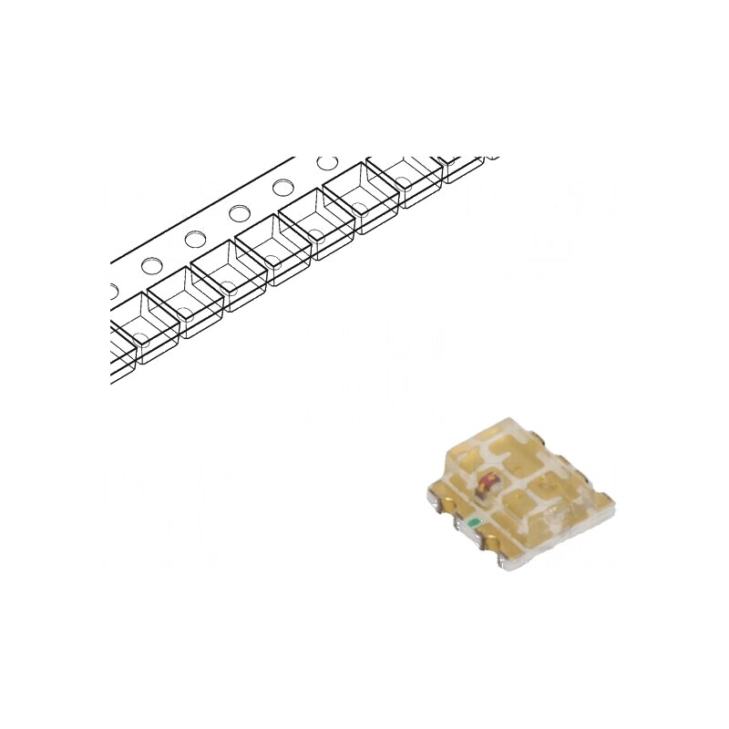 LED SMD 0606 Albastru/Portocalie 1,6x1,6x0,7mm 20mA 140° | Electronic-mag.ro | Componente Electronice