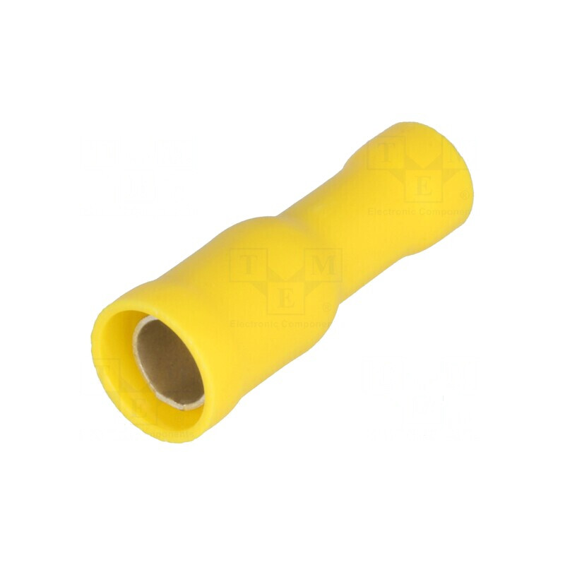 Terminal rotund mamă Ø 5mm, 4÷6mm², crimpat, izolat | Electronic-mag.ro | Componente Electronice