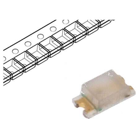LED SMD 0603 galben 63-100mcd 1,6x0,8x0,55mm 2,2V 20mA 54mW | Electronic-mag.ro | Componente Electronice