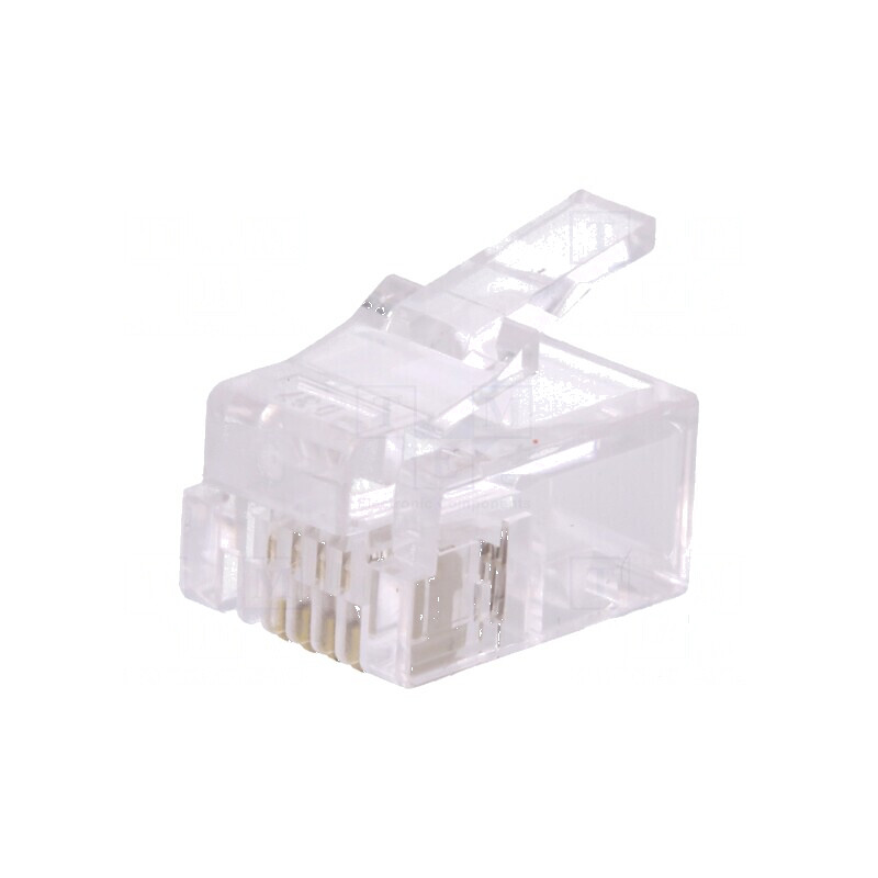 Conector RJ11 6P4C aurit, mufe PIN 4 neecranaţi | Electronic-mag.ro | Componente Electronice Conector RJ11 6P4C aurit, mufe PIN 4 neecranaţi | Electronic-mag.ro | Componente Electronice