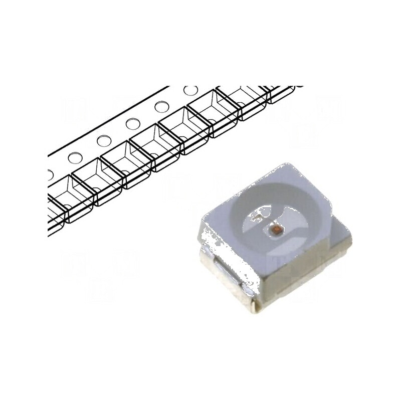 LED SMD 3528 PLCC2 roșie 400-600mcd 3,5x2,8mm 20mA | Electronic-mag.ro | Componente Electronice