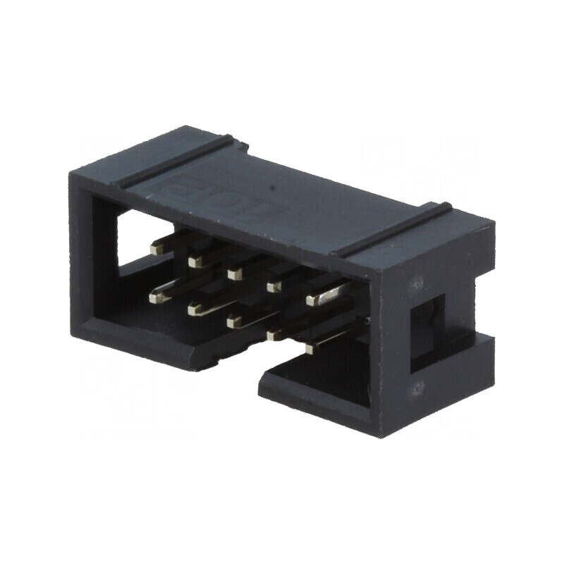 Conector IDC soclu tată 10 pini THT aurit 2,54mm | Electronic-mag.ro | Componente Electronice