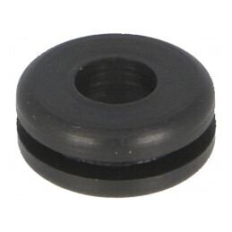 Manșon din gumă neagră Ø 8mm, Ø orificiu 4,5mm | Electronic-mag.ro | Componente Electronice