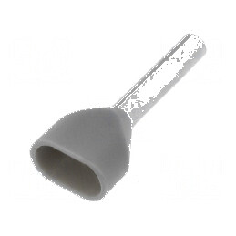 Vârf tub de capăt izolată dublă cupru 0,75mm² 10mm cositorit | Electronic-mag.ro | Componente Electronice