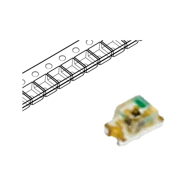 LED SMD 0603 galben 25-45mcd 1,6x0,8x0,8mm 130° 20mA 60mW | Electronic-mag.ro | Componente Electronice
