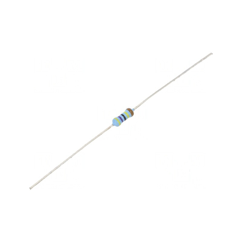 Rezistor thin film THT 4,7MΩ 600mW ±1% Ø2,5x6,5mm 50ppm/°C | Electronic-mag.ro | Componente Electronice