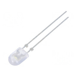 LED oval 5x4mm alb rece 3500mcd 80/40° convex | Electronic-mag.ro | Componente Electronice