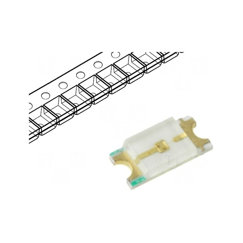 LED SMD 1206 Verde 70-100mcd 3.2x1.6x0.68mm 20mA | Electronic-mag.ro | Componente Electronice