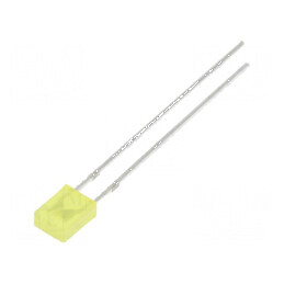 LED dreptunghiular galben 2x4x5mm 330-500mcd 100° 20mA | Electronic-mag.ro | Componente Electronice