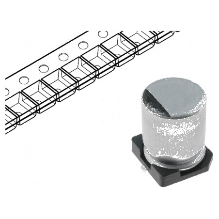 Condensator electrolitic SMD 22uF 25VDC Ø6,3x5,3mm ±20% | Electronic-mag.ro | Componente Electronice