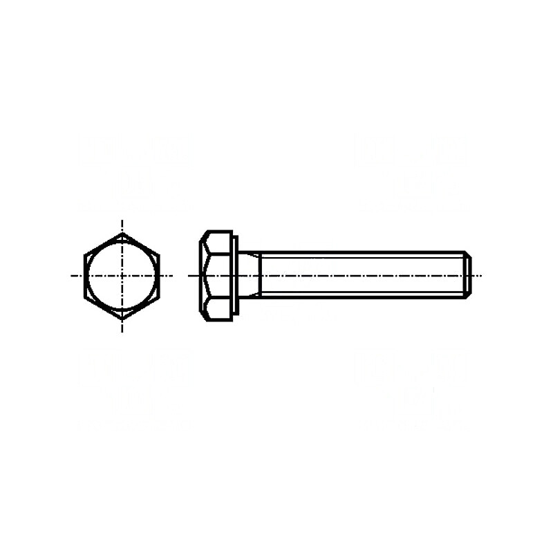 Şurub M5x8 0,8 Hexagonal Oţel Zincat DIN 933 ISO 4017 | Electronic-mag.ro | Componente Electronice