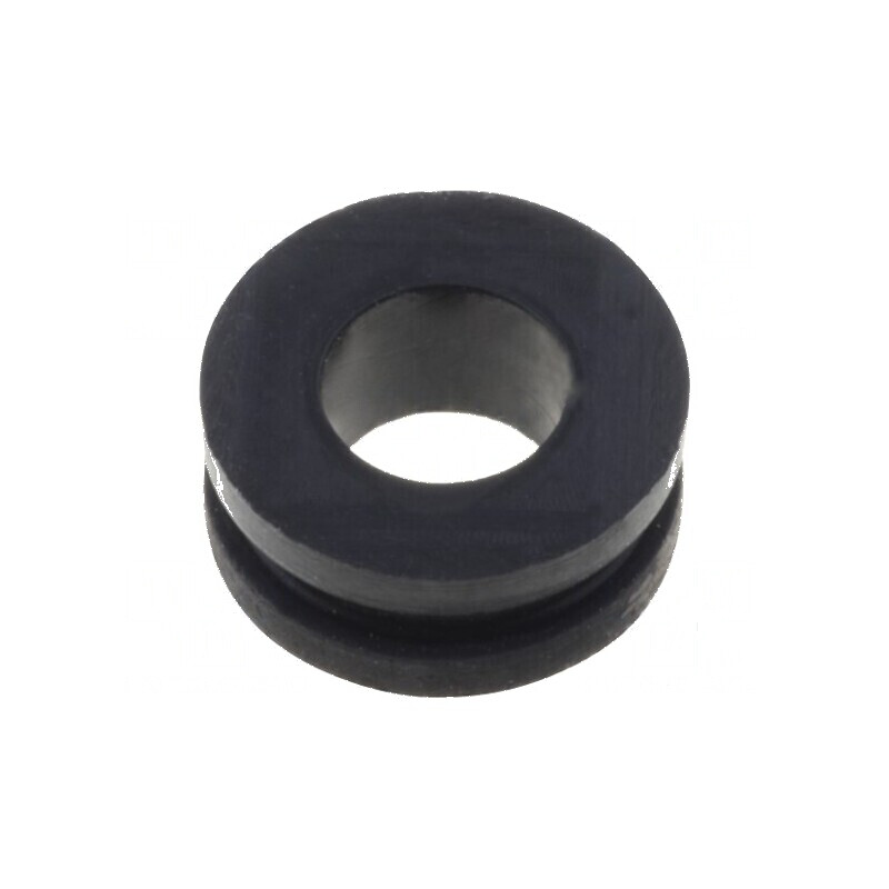Manșon din gumă neagră Ø 6mm pentru orificiu Ø 3,5mm | Electronic-mag.ro | Componente Electronice