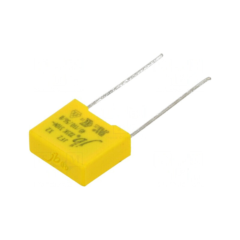 Condensator polipropilenă X2 22nF 13x11x5mm THT ±10% 10mm | Electronic-mag.ro | Componente Electronice