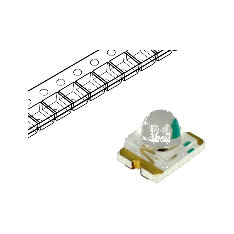 LED SMD 1210 Verde 180-600mcd 3.2x2.4mm 25° 2-2.4V 20mA | Electronic-mag.ro | Componente Electronice