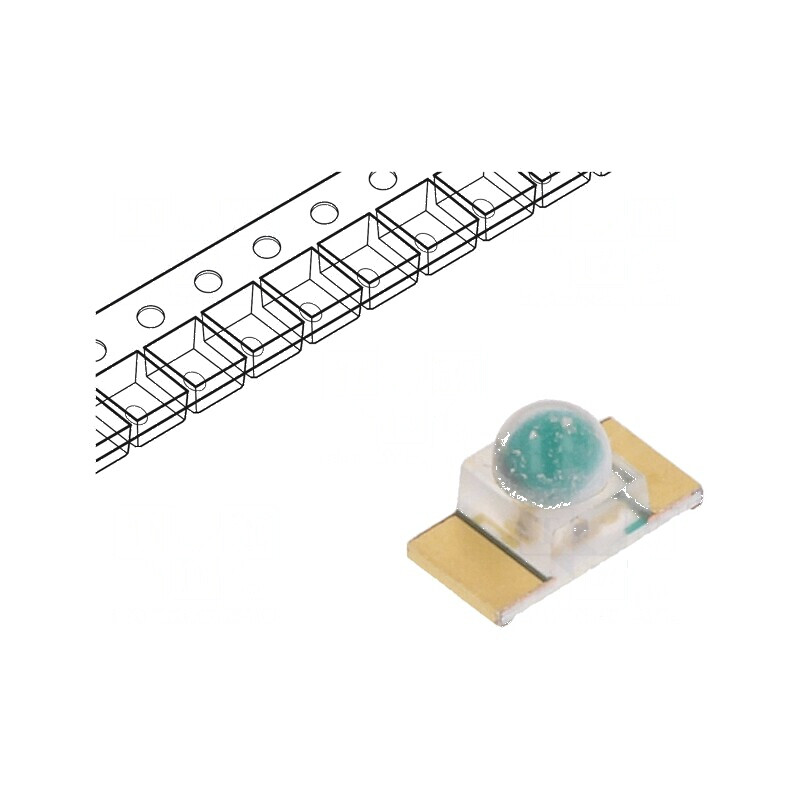 LED SMD 1608 roșie 450-1800mcd 3,2x1,6x1,55mm 25° 1,8-2,4V | Electronic-mag.ro | Componente Electronice